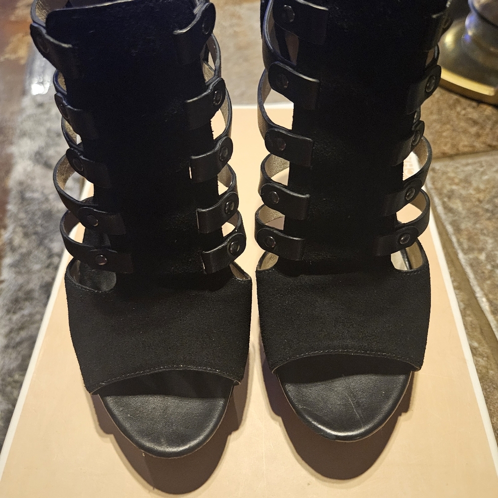 Michael Kors Elegant Black Strappy Heels - Picture 5 of 5